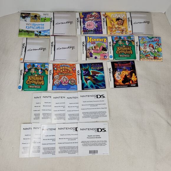 Vtg Nintendo DS Instruction Booklet Manuals Lot Kirby Wii Sports Animal Crossing - Picture 4 of 6